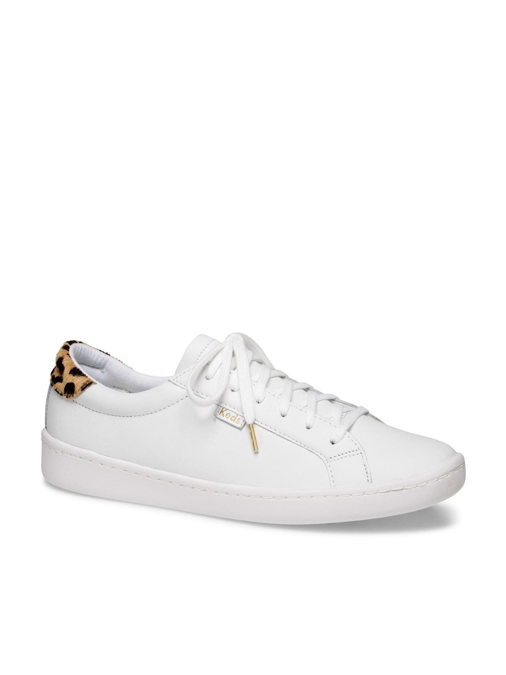 NIB! Keds X Kate Spade New York Ace Leather & Leopard Sneakers - Sz. 10 M